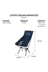 Waylay Katlanır Sandalye-LACİVERT
