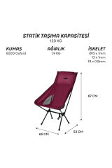 Waylay Katlanır Sandalye-BORDO