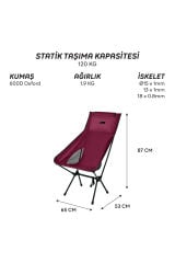Waylay Katlanır Sandalye-BORDO