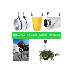 Kamp Çadırı, Yan Tente, Tarp Ipi ve Gergisi – Ayarlanabilir Döner Kilitlemeli Sistem – 1 Adet