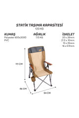 Trager Katlanır Sandalye-KAHVERENGİ